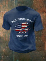 🔥Buy 3 Get 15% Off🔥Men's “Rejecting Kings Since 1776” Waffle T-Shirt