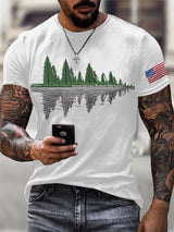 Men's Retro Save The Forest Service Printed Top