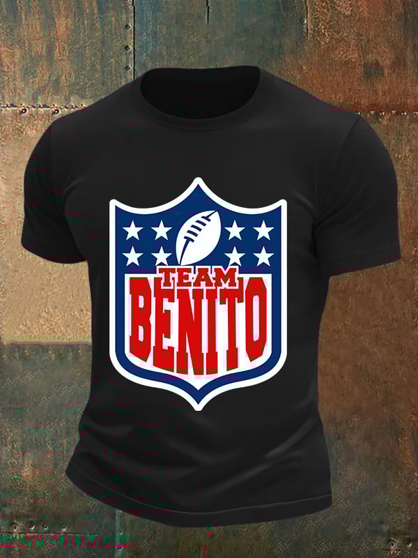 Men's  Team Benito Puerto Rico Print Casual Tee