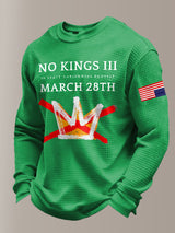 🔥Buy 3 Get 15% Off Men's Retro No Kings III 50 State Nationwide Protest March 28th Print Sweatshirt