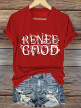 Women's Justice for Renee Nicole Good  Print Casual T-Shirt
