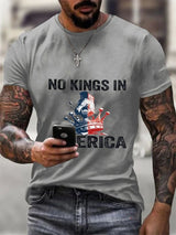 Men's  No Kings In America Print  T-shirt
