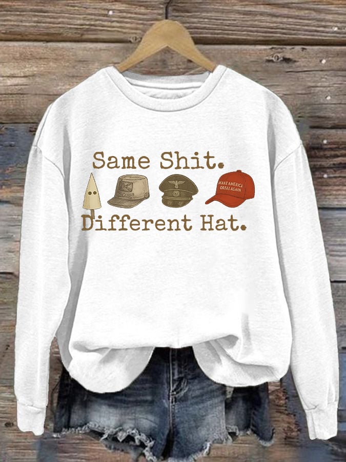 Women's  Same shit Different costume  Print  Sweater