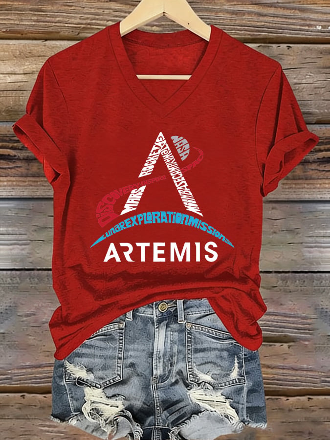 Women's Artemis II Print Casual T-Shirt