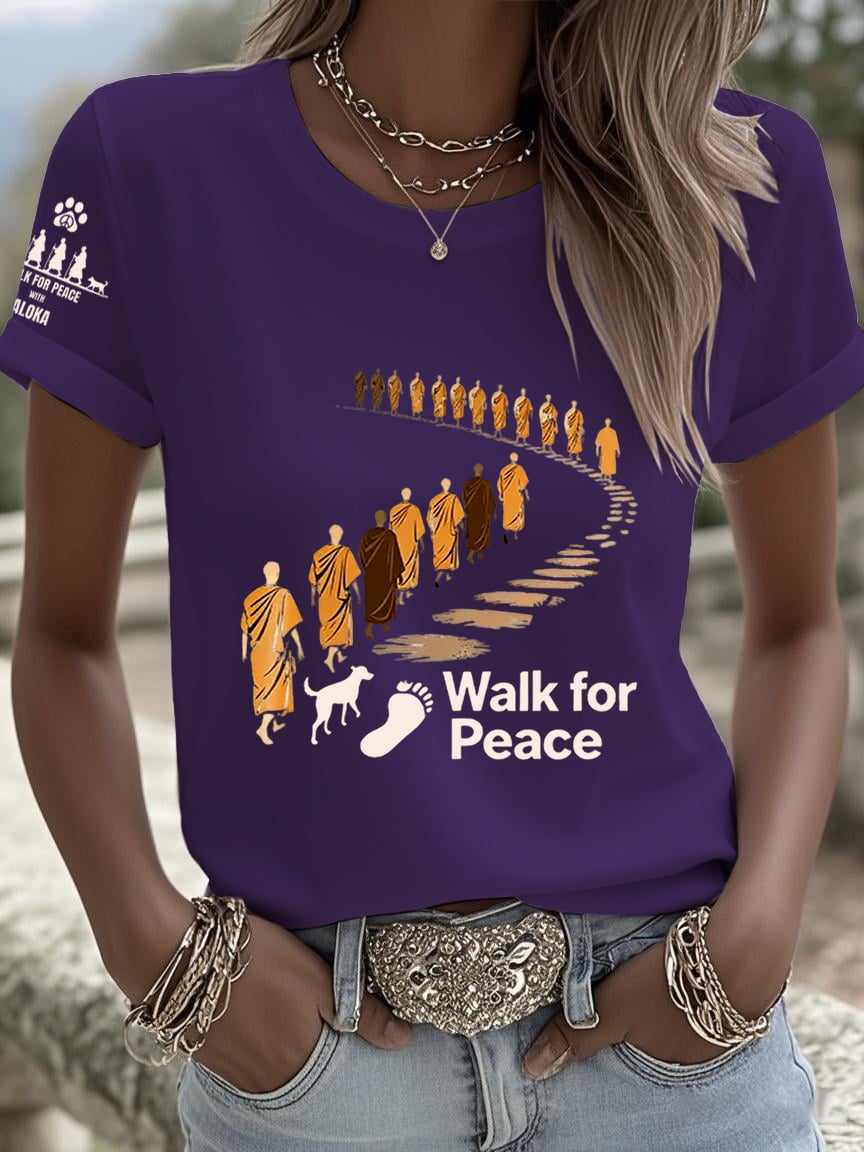 Women's Walk For Peace  Art  Print T-Shirt