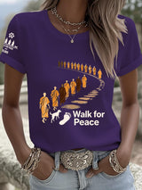 Women's Walk For Peace  Art  Print T-Shirt
