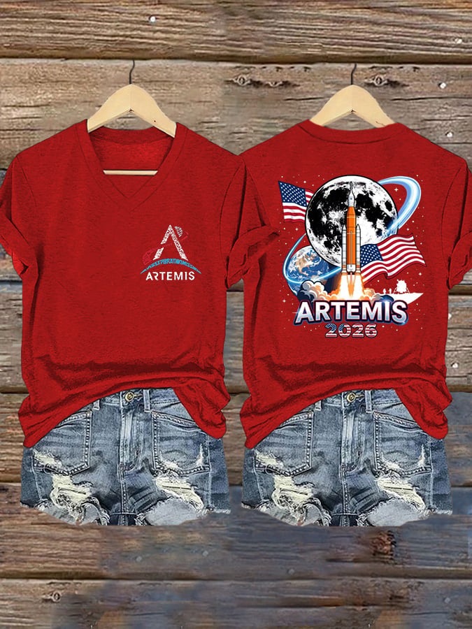 Women's Artemis II Print Casual T-Shirt