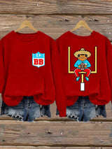 Women's Bunny Football Music Lover  Print Casual Sweatshirt