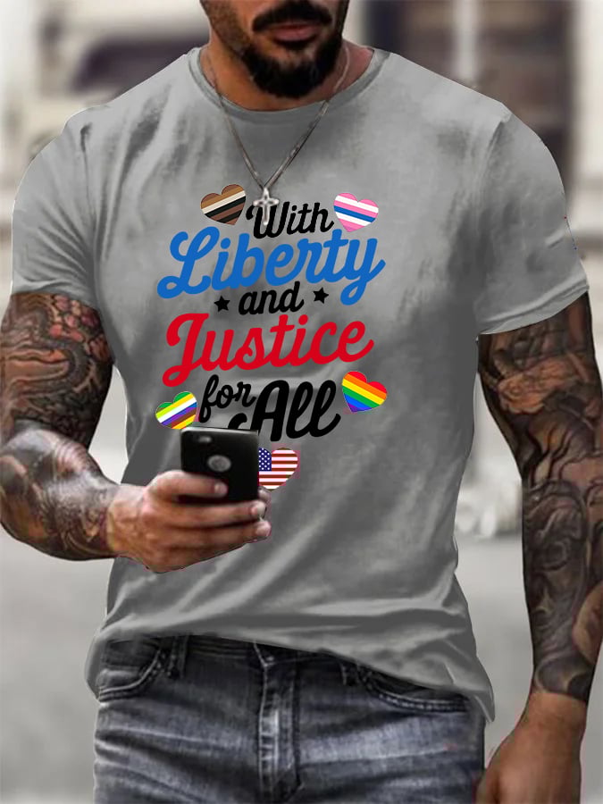 Men's With liberty and justice for all  T-Shirt
