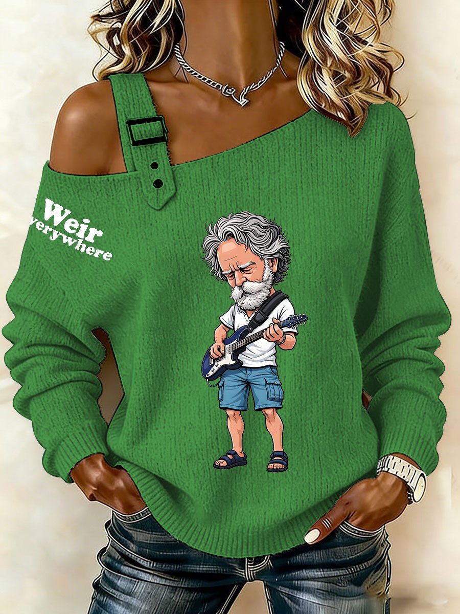 🔥Buy 3 Get 15% Off Women's  RIP Bob Weir Weir Everywhere Print Sweatshirt