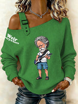 🔥Buy 3 Get 15% Off Women's  RIP Bob Weir Weir Everywhere Print Sweatshirt