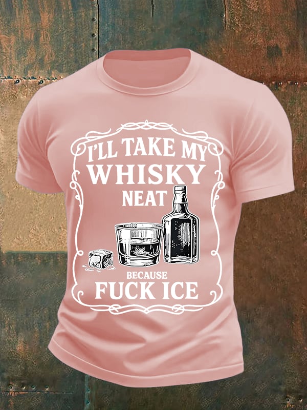 Men's  Whiskey F*ck ICE Abolish ICE Print  T-Shirt