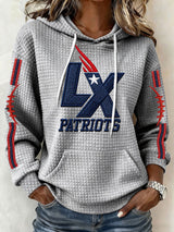 Women’s Football Graphic Waffle Knit Hoodie