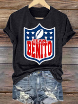 Women's  Team Benito Puerto Rico Print Casual Tee