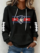 Women's Football Print Hoodie Sweatshirt