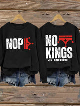 🔥Buy 3 Get 15% Off Retro No Kings In America Print Sweatshirt