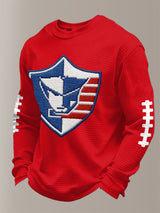 Men's Football Print Waffle T-Shirt