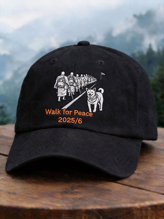 Walk For Peace Printed Casual Hat