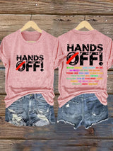 🔥Buy 3 Get 15% Off🔥Women's Hands Off Protest Print Casual T-Shirt