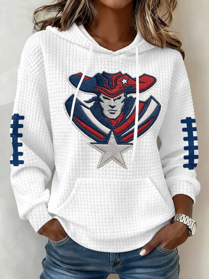 Women's Football Print Hoodie Sweatshirt