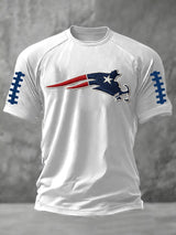 Men's football print short-sleeved T-shirt