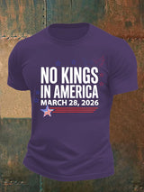 🔥Buy 3 Get 15% Off Men's   NO KINGS IN AMERICA  Print  T-Shirt