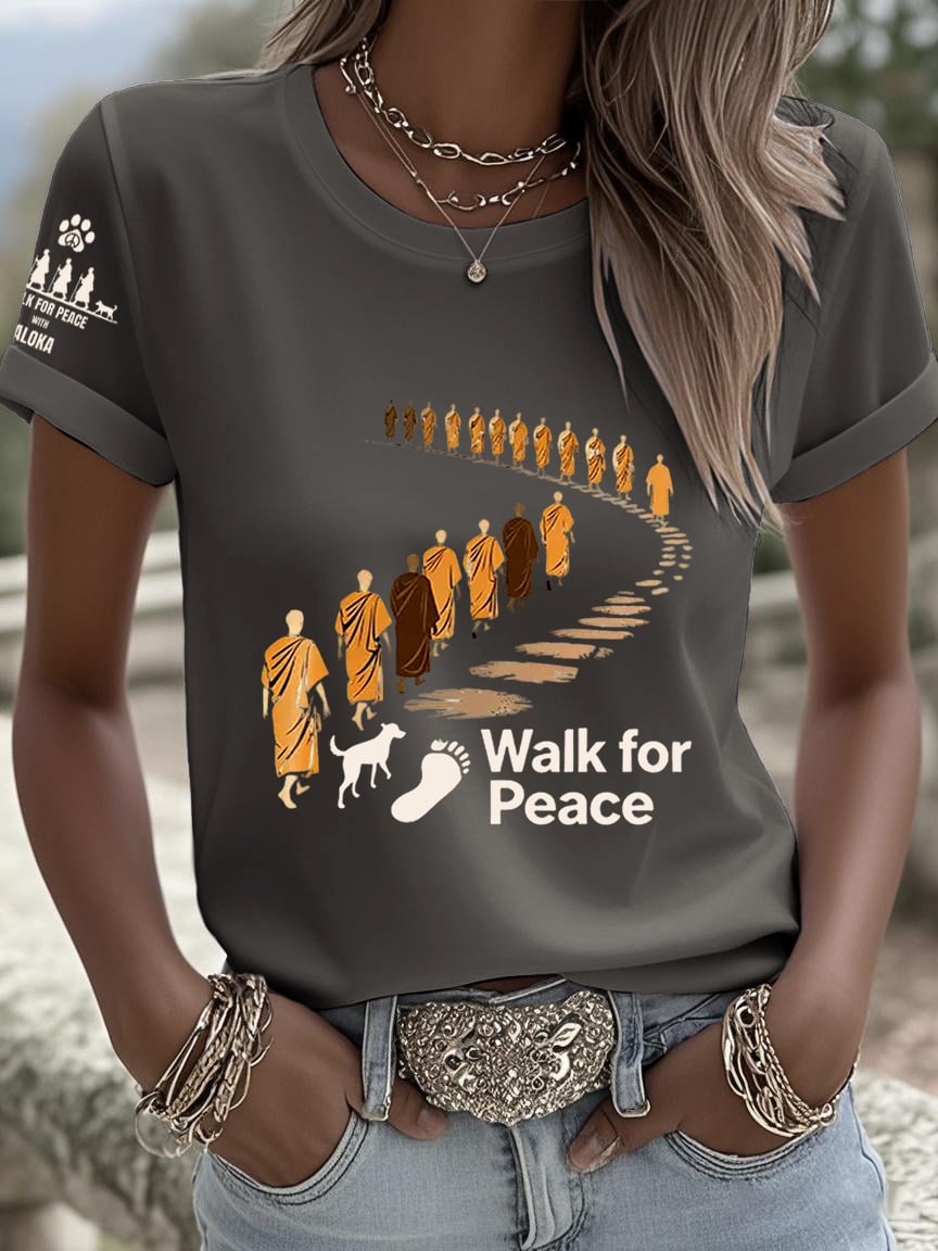 Women's Walk For Peace  Art  Print T-Shirt