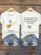 🔥Buy 3 Get 15% Off Women's Vintage Rock Tribute Print V Neck T-shirt