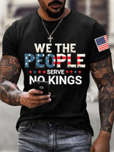 🔥Buy 3 Get 15% Off🔥Men's We The People Serve No Kings Print Casual T-Shirt