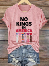 🔥Buy 3 Get 15% Off🔥Women's No Kings In America Print Caasual T-shirt