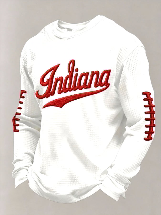 Men's Football Printed Casual Long-Sleeved Top