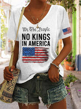 🔥Buy 3 Get 15% Off🔥Women's No King in America Printed Casual T-shirt