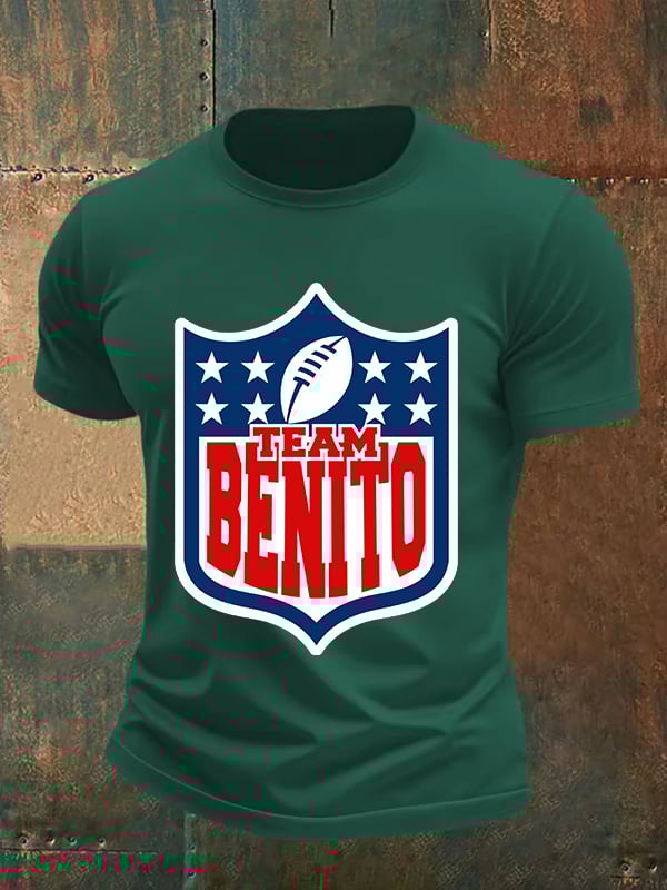 Men's  Team Benito Puerto Rico Print Casual Tee
