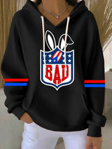 Women's Bunny Football Music Lover Print Top