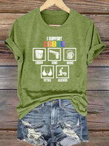 Women's  I support LGBTQ Print T-shirt