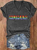 Women's Human LGBT Print T-shirt