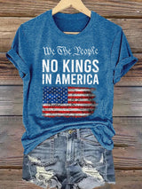 🔥Buy 3 Get 15% Off🔥Women's No Kings In America Print T-Shirt