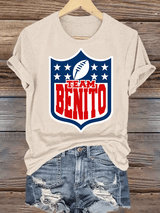 Women's  Team Benito Puerto Rico Print Casual Tee