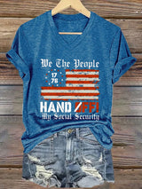 Women's We The People Hands Off My Social Security Print T-Shirt