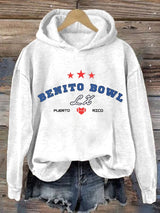Retro Puerto Rico Print Hoodie