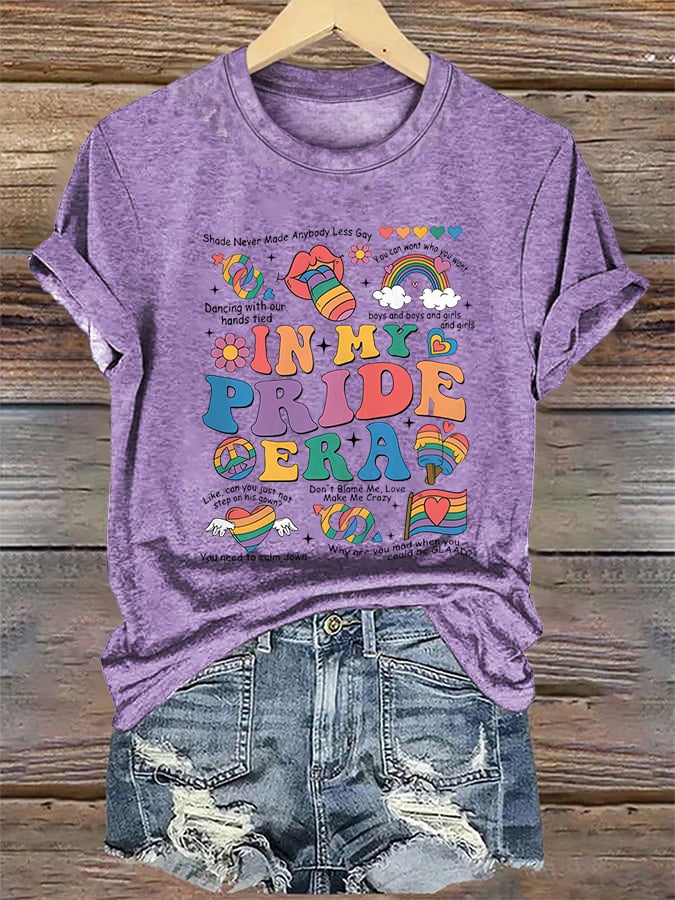Women's  In My Pride Era, Pride Month Print T-Shirt