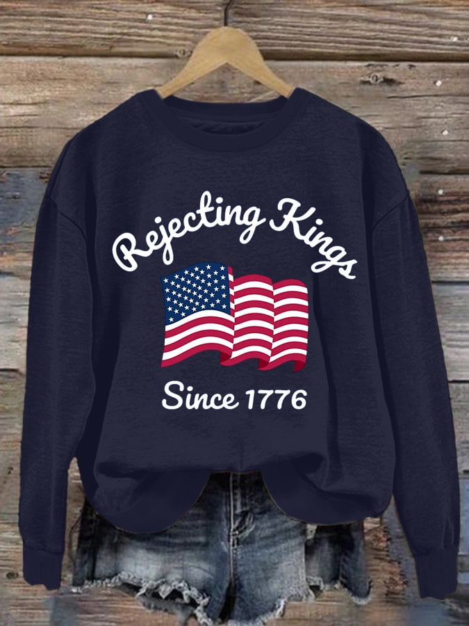 🔥Buy 3 Get 15% Off🔥Women's Rejecting Kings Print Sweatshirt