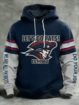 Men's Football Print Hooded Sweatshirt