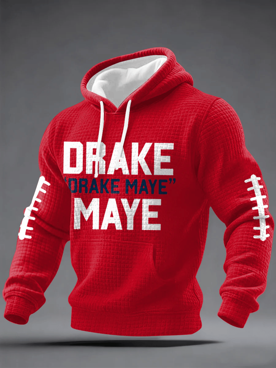 Men's Football Printed Casual Hoodie