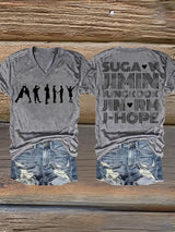 🔥Buy 3 Get 15% Off🔥Women's BTS Fan Print Short-Sleeve T-Shirt