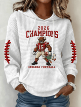 Women's Football Print Hoodie