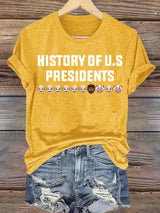 🔥Buy 3 Get 15% Off🔥Women's  History Of US Presidents Print T-Shirt