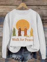 Walking for Peace Art Print Sweatshirt