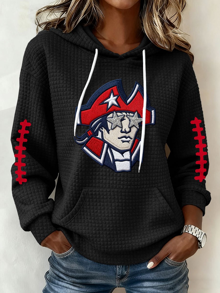 Women's Football Print Hoodie Sweatshirt