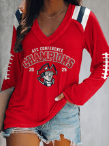 Women's Football Printed Top